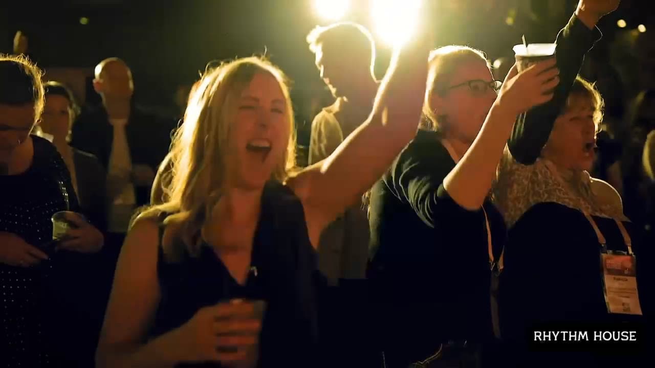 Guests celebrating at a Rhythm House night